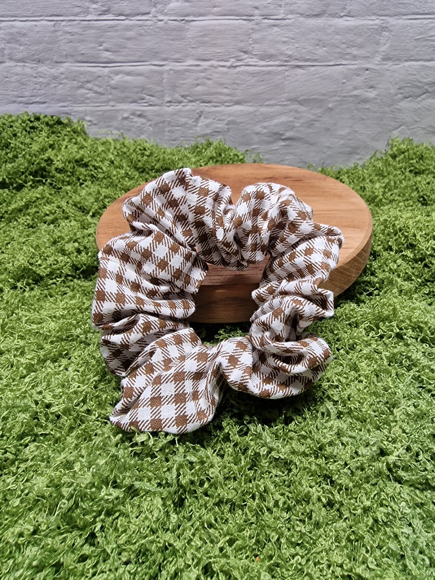 Scrunchie "Karo Braun"