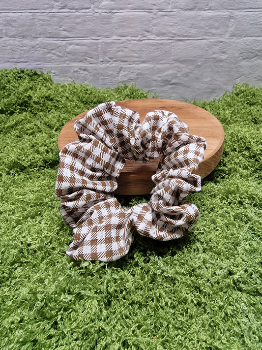 Scrunchie "Karo Braun"