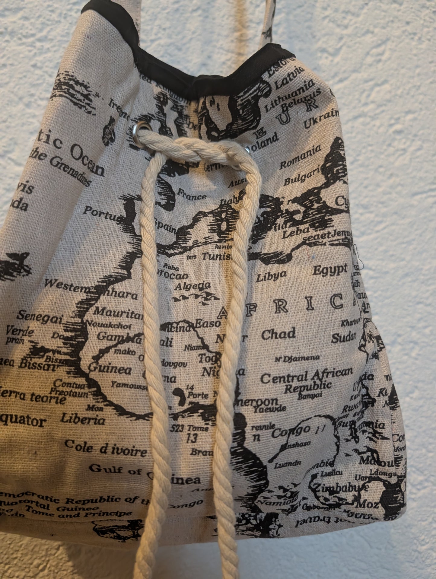 Kordeltasche *Landkarte*