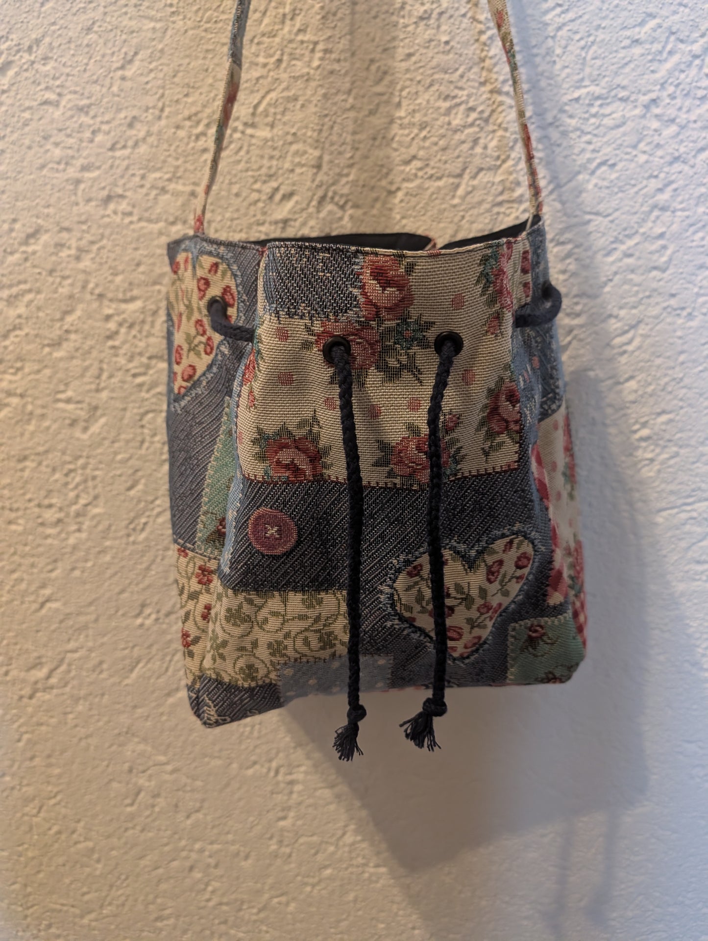 Kordeltasche *Flower Patchwork*