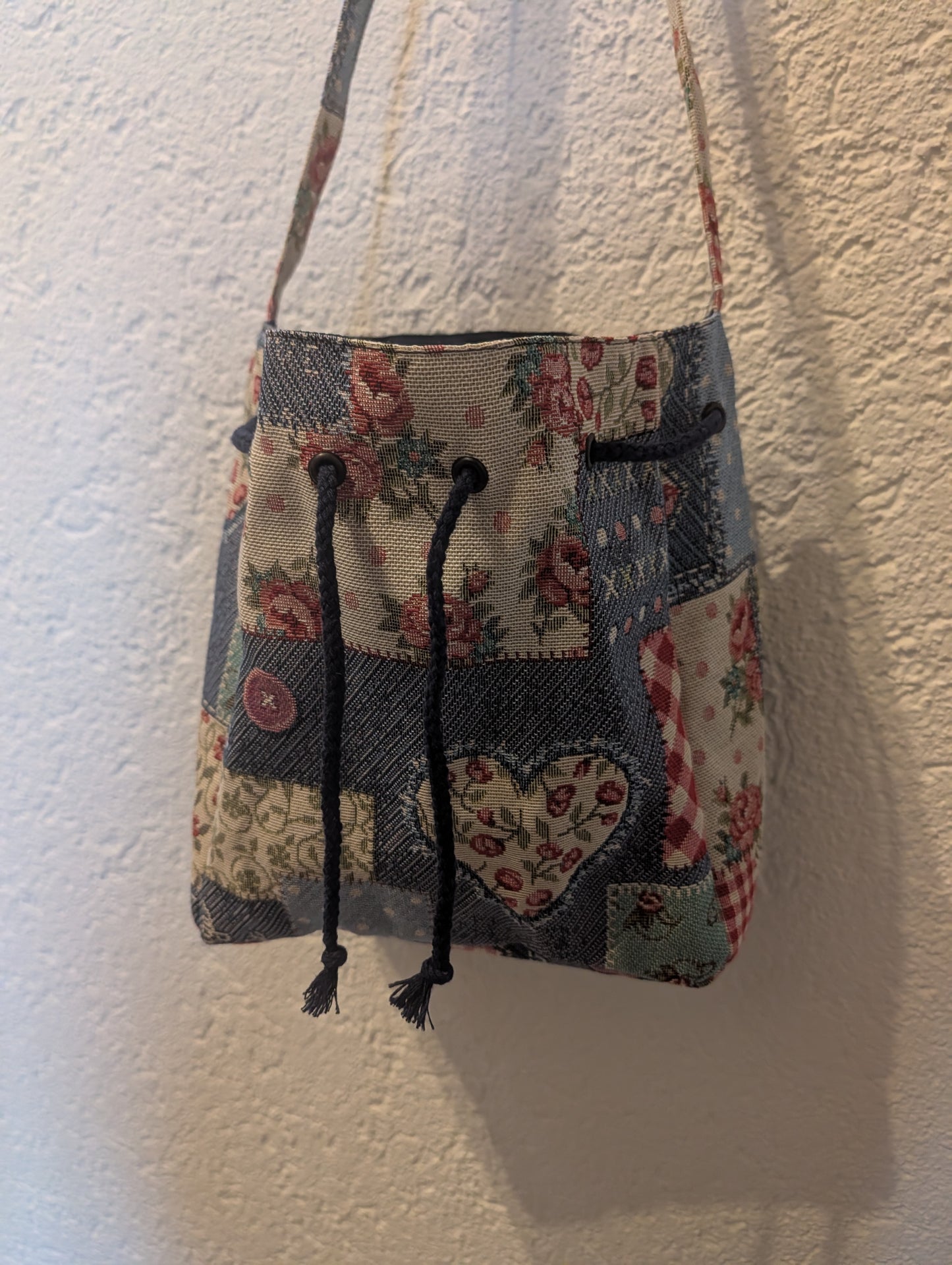 Kordeltasche *Flower Patchwork*